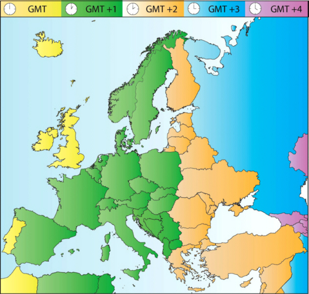 Zeitzonenkarte Europa Neujahr Sehen Sie Hier Wo 2019 Bereits