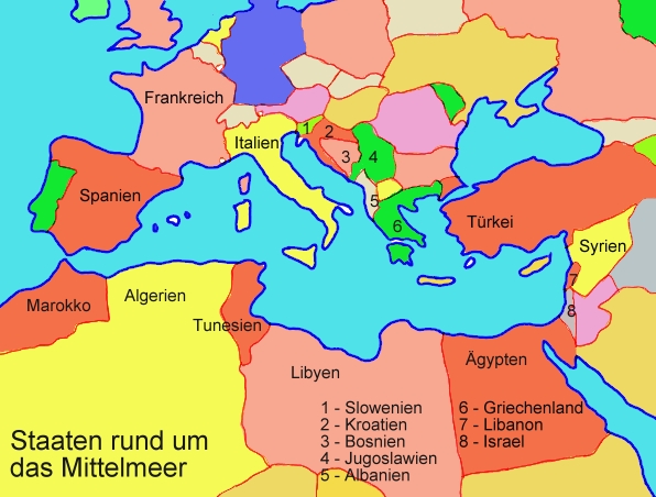 Staaten rund um das Mittelmeer - Medienwerkstatt-Wissen © 2006-2021
