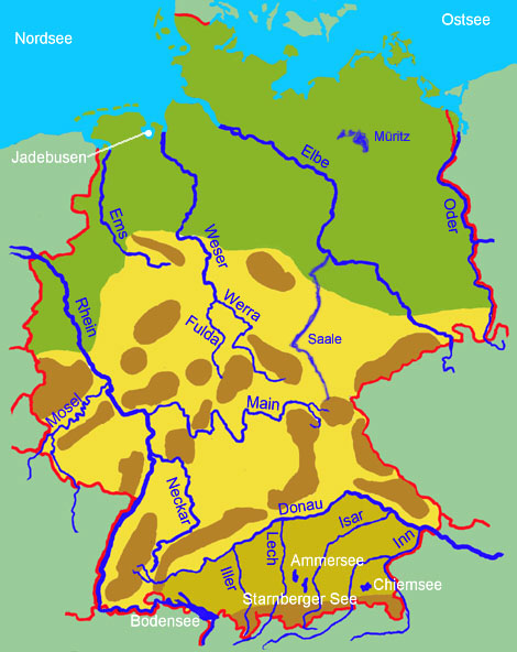 deutschland karte flüsse | FLI