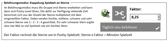 Lehrkraft Modus-Belohnungsmodus